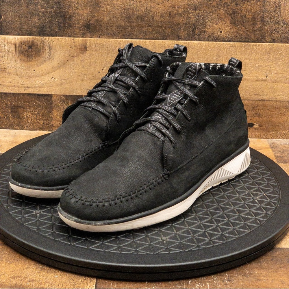 PENDLETON NUEVO POINT MENS CASUAL CHUKKA BOOTS BLACK LEATHER SHOES MID SIZE 11